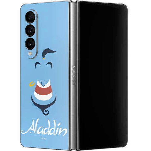 Disney Aladdin Genie Outline Art Galaxy Z Fold4 5G Skin